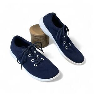 Merinos Womens Wool Tennis Shoes Size 11 Sneakers Blue White Lightweight Lace Up